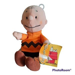 Vintage Peanuts Charlie Brown Bean Bag Plush By Applause 7" With Tags